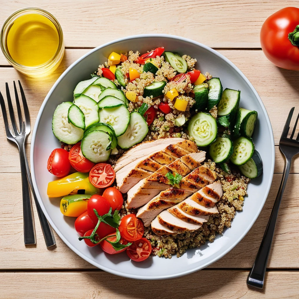 Quinoa Salad with Grilled Chicken