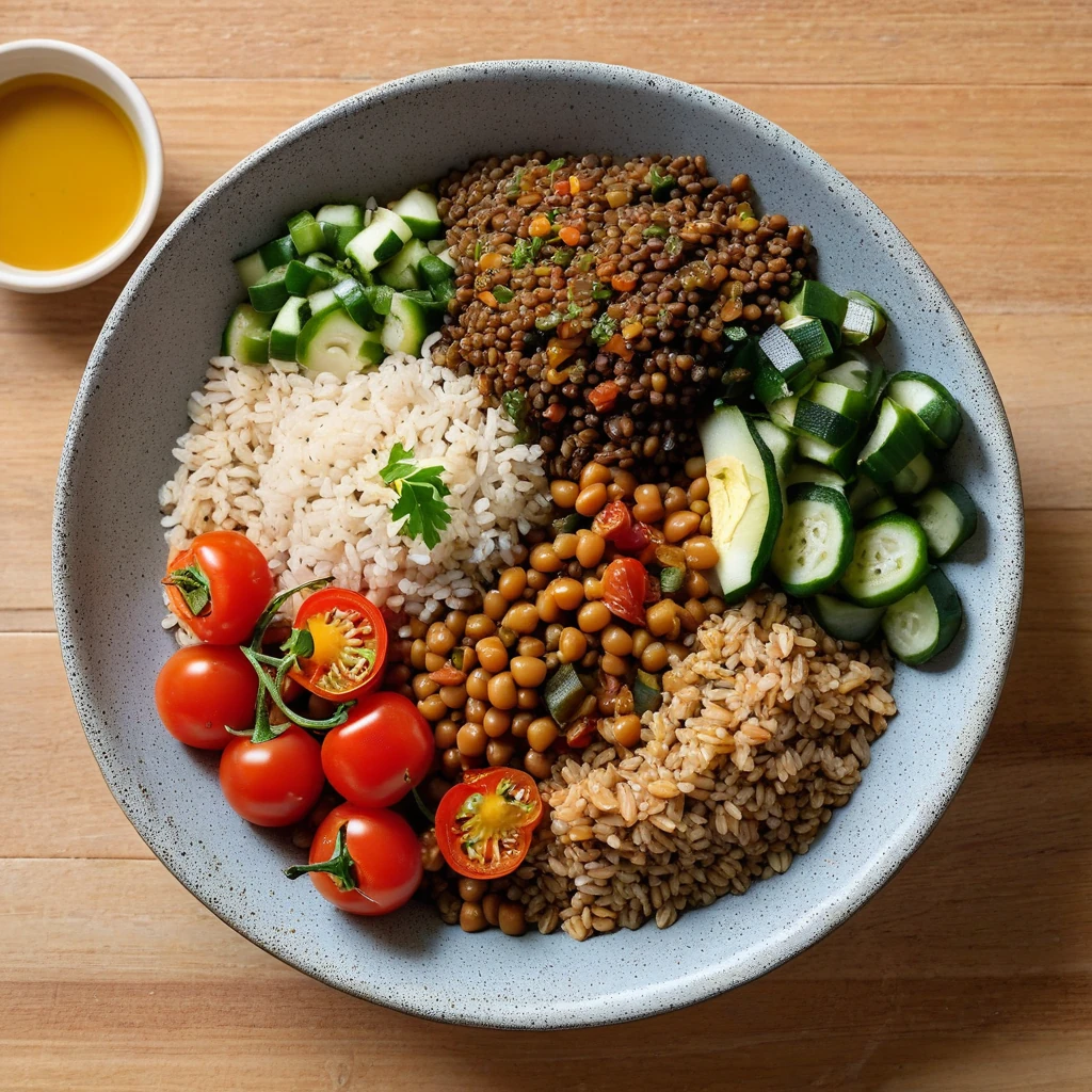Spiced Lentil and Vegetable Bowl