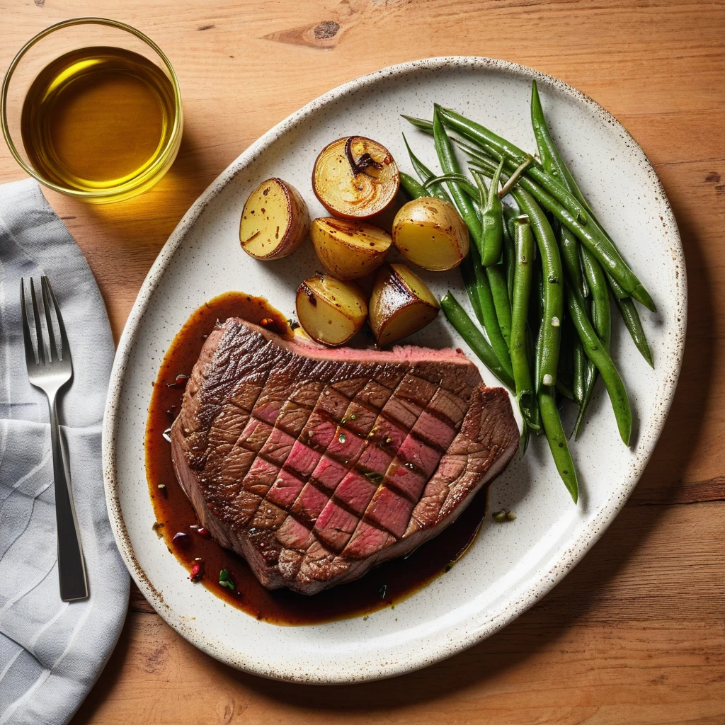 Pan-Roasted Steak with Roasted Vegetables