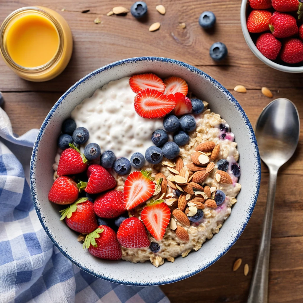 Protein-Packed Berry Oatmeal Bowl