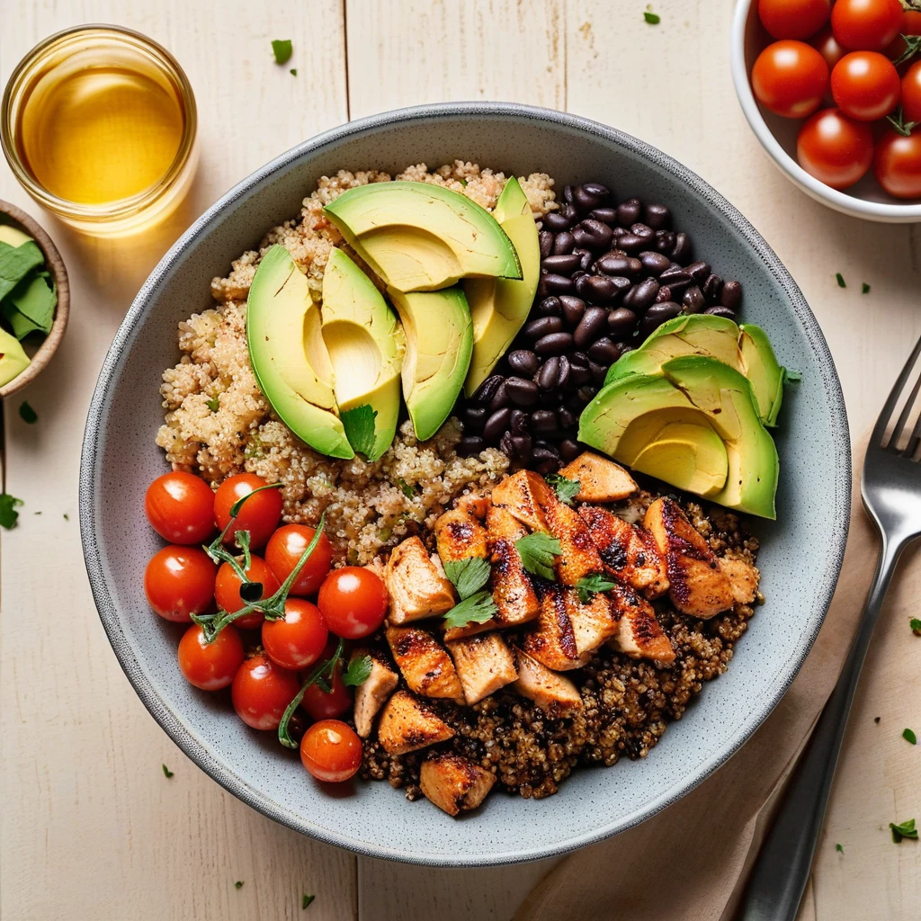 Spicy Quinoa and Chicken Bowl