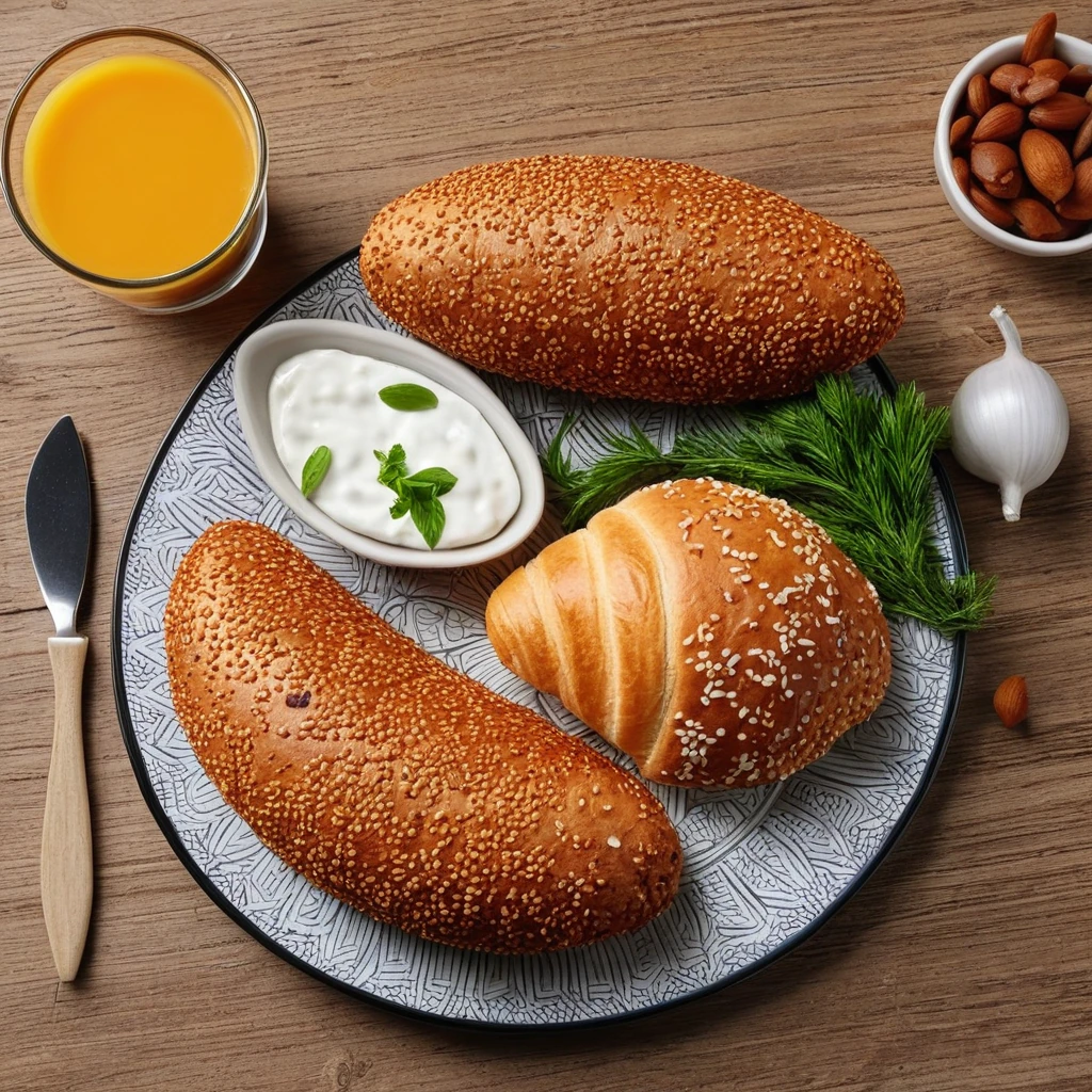 Türk Kahvaltısı - Yumurta ve Simit