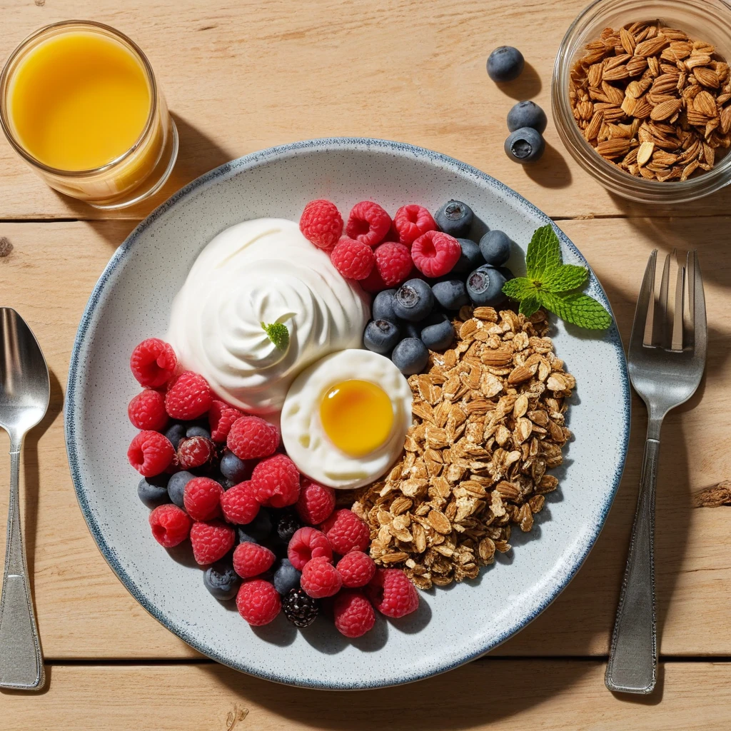 Proteinreicher Haferbrei mit Beeren