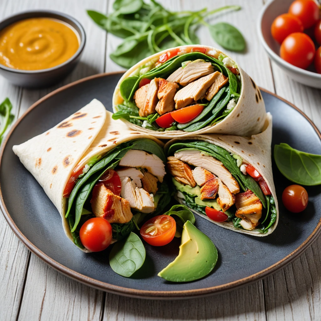Spicy Chicken and Avocado Wrap