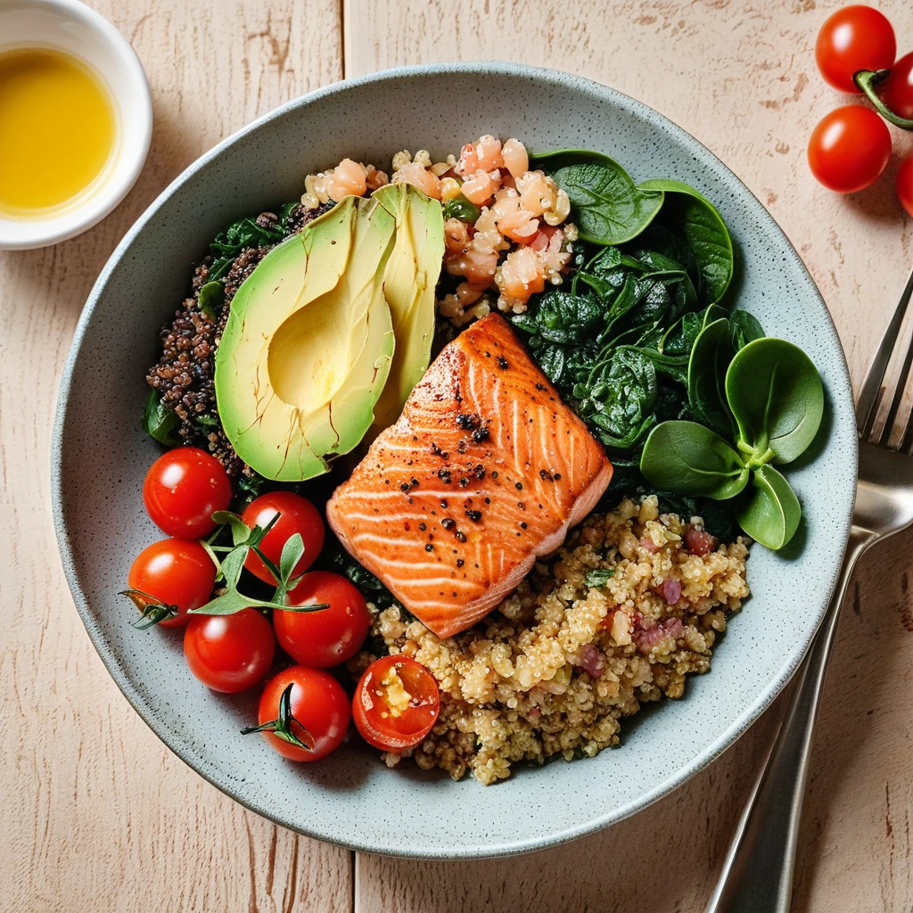 Savory Salmon Quinoa Bowl