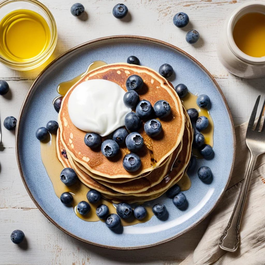 Protein Pancakes with Blueberries