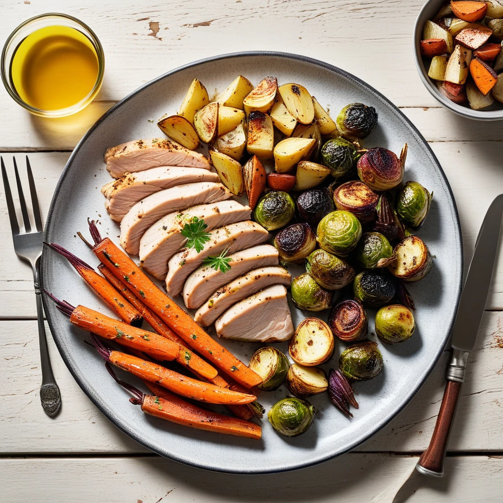 Herb-Grilled Chicken Breast with Roasted Root Vegetables