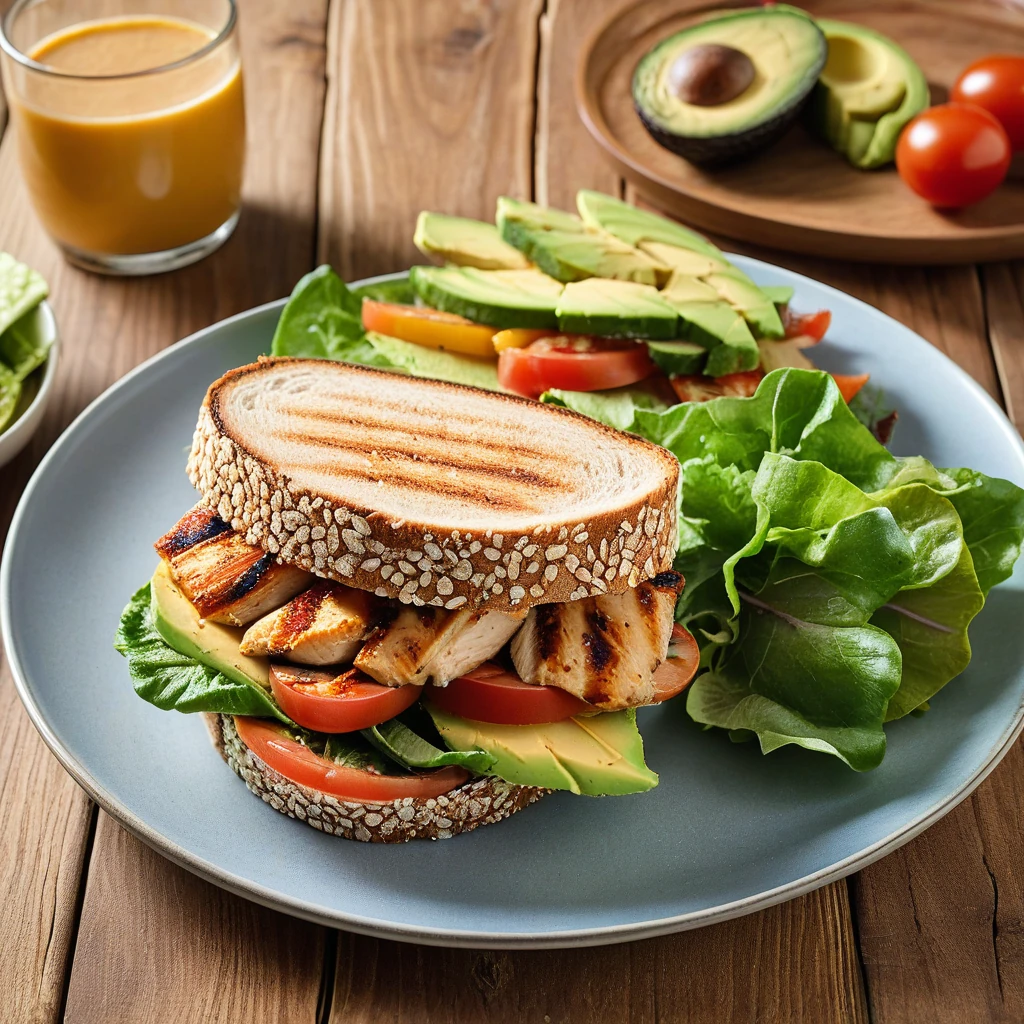Grilled Chicken Sandwich with Vegetables
