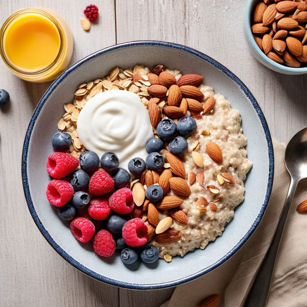 Protein-Packed Oatmeal with Berries and Almonds