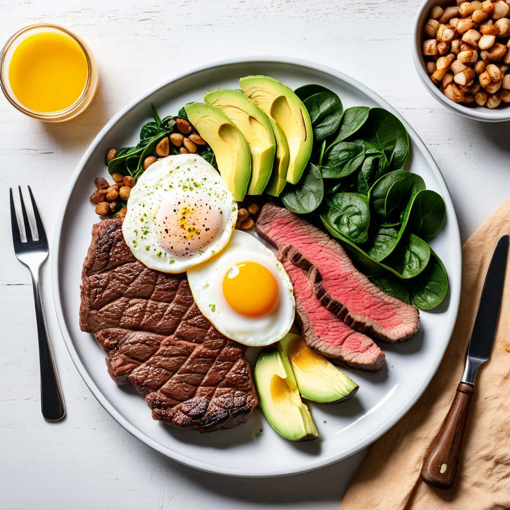 Steak and Egg Keto Power Plate