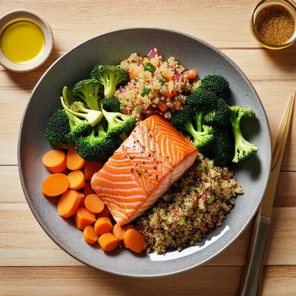 Sustainable Salmon Quinoa Bowl