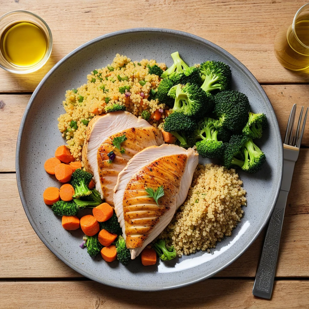 Roasted Chicken Breast with Couscous and Vegetables