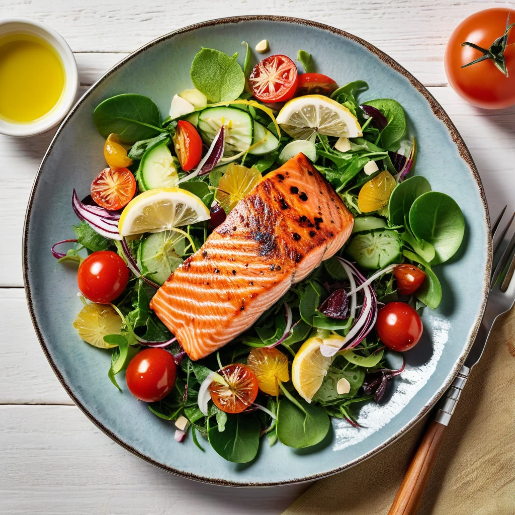Citrus Grilled Salmon Salad