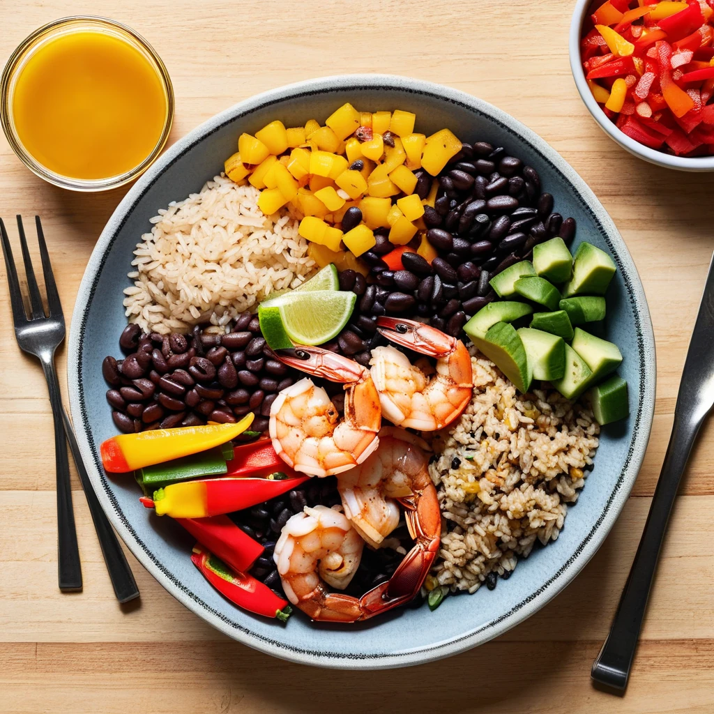 Grilled Shrimp and Black Bean Power Bowl