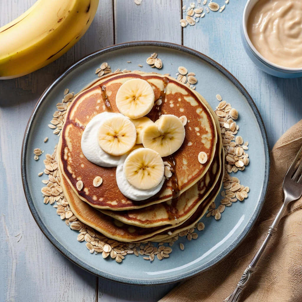 Greek Yogurt Protein Pancakes with Banana