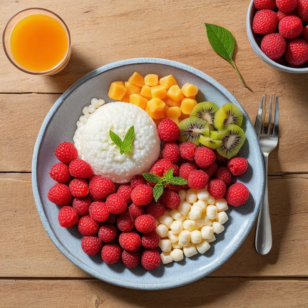 Tapioca com Frutas Vermelhas