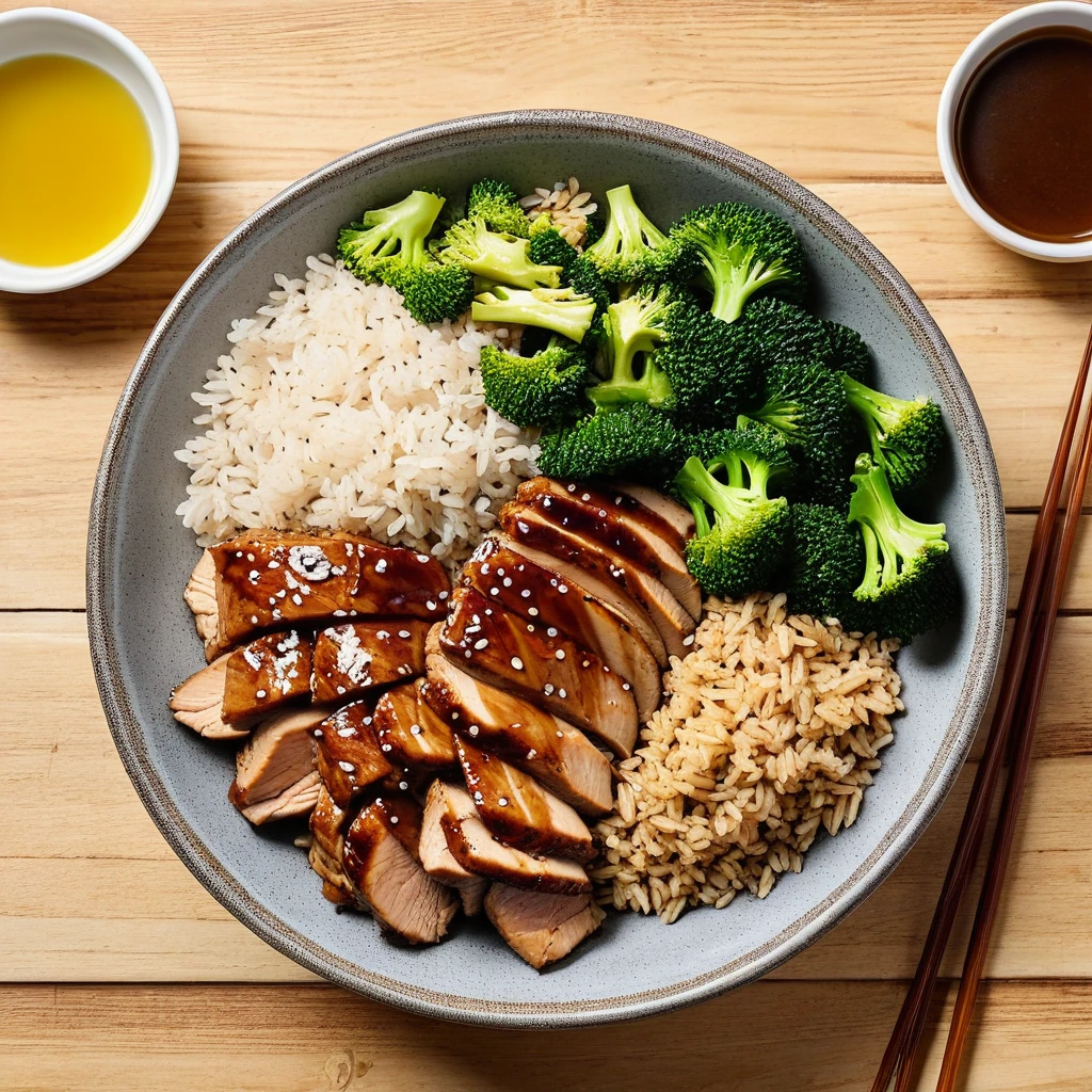 Turkey Teriyaki Bowl with Brown Rice