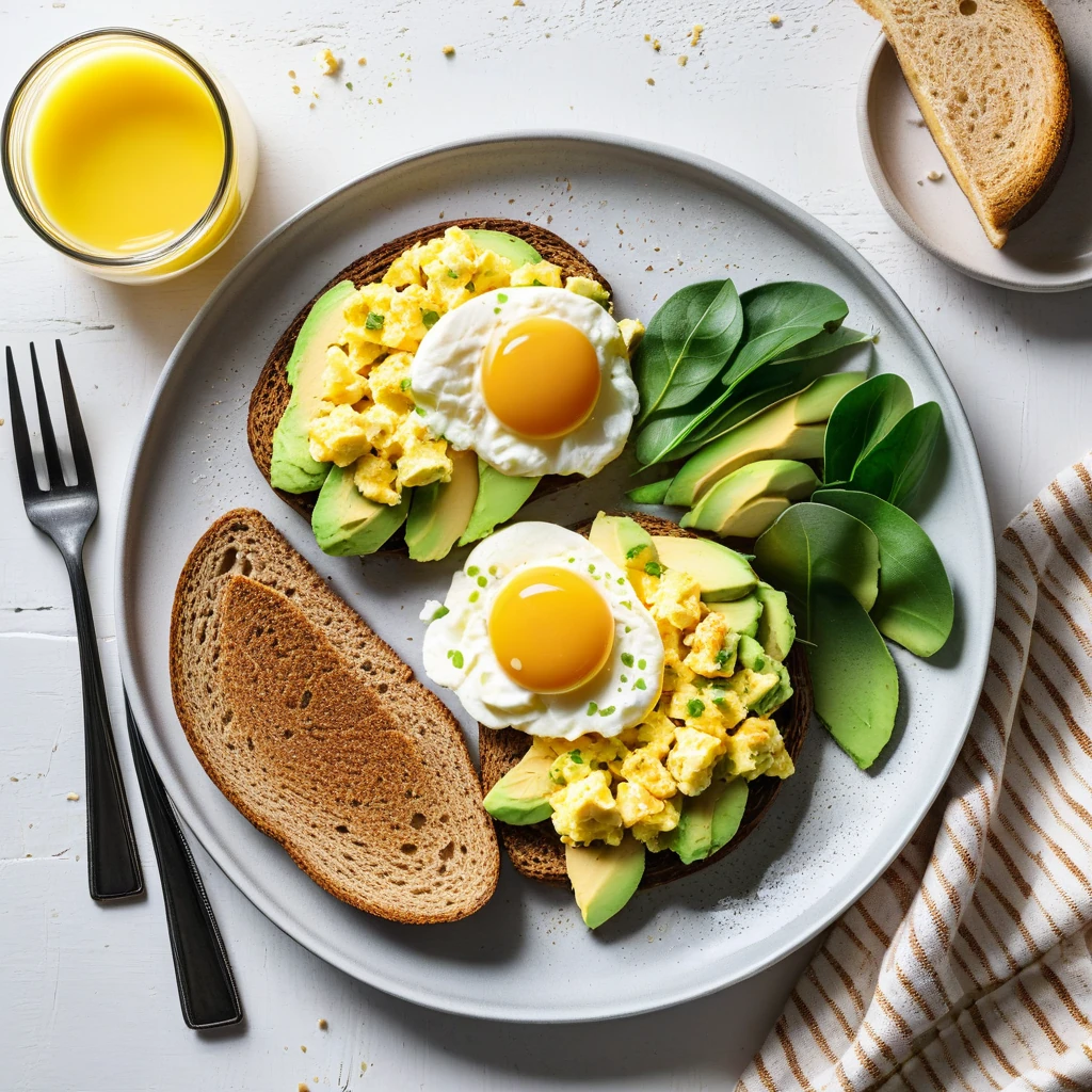 Protein-Packed Scrambled Eggs with Avocado Toast