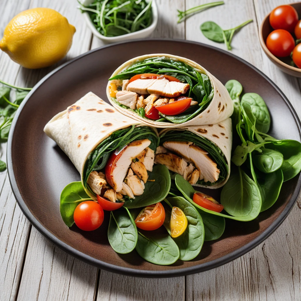 Grilled Lemon Herb Chicken Wrap