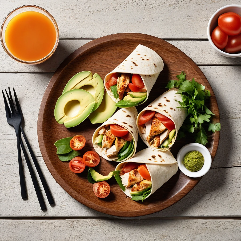 Wraps de poulet grillé