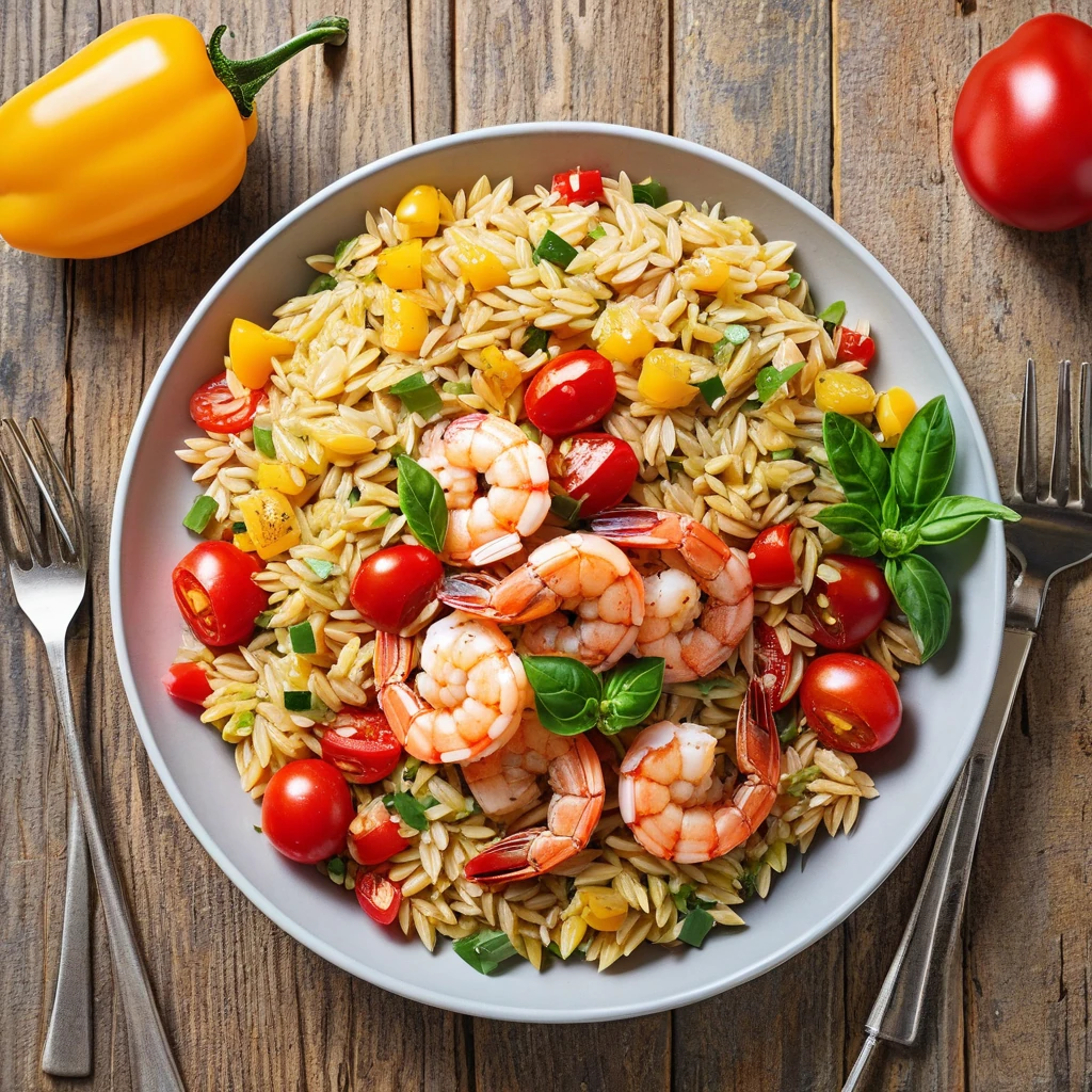 Grilled Shrimp and Orzo Pasta Salad
