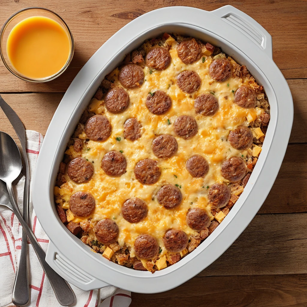 Sausage and Cheese Breakfast Casserole