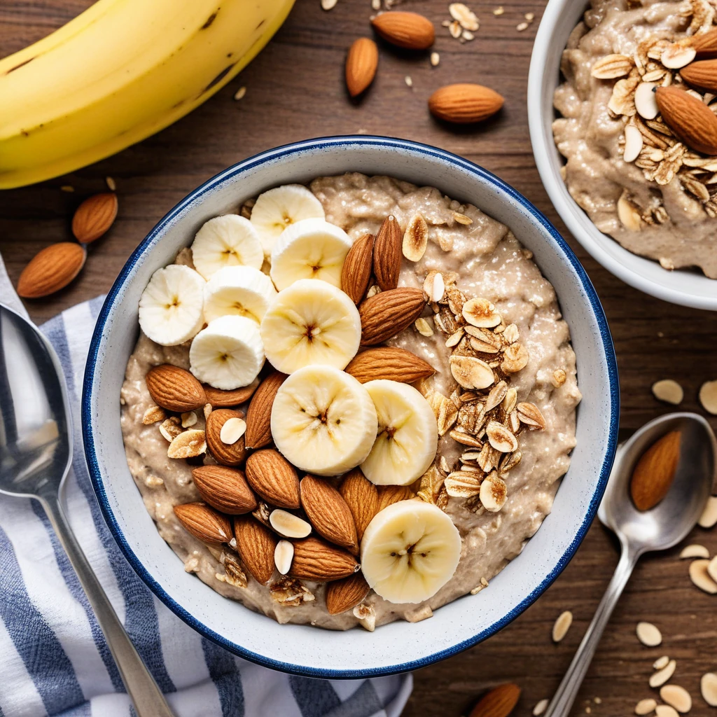 Almond Butter Banana Overnight Oats