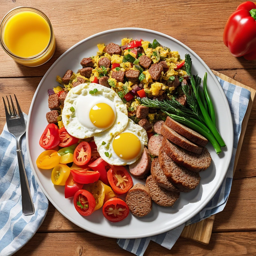 Veggie and Sausage Breakfast Scramble
