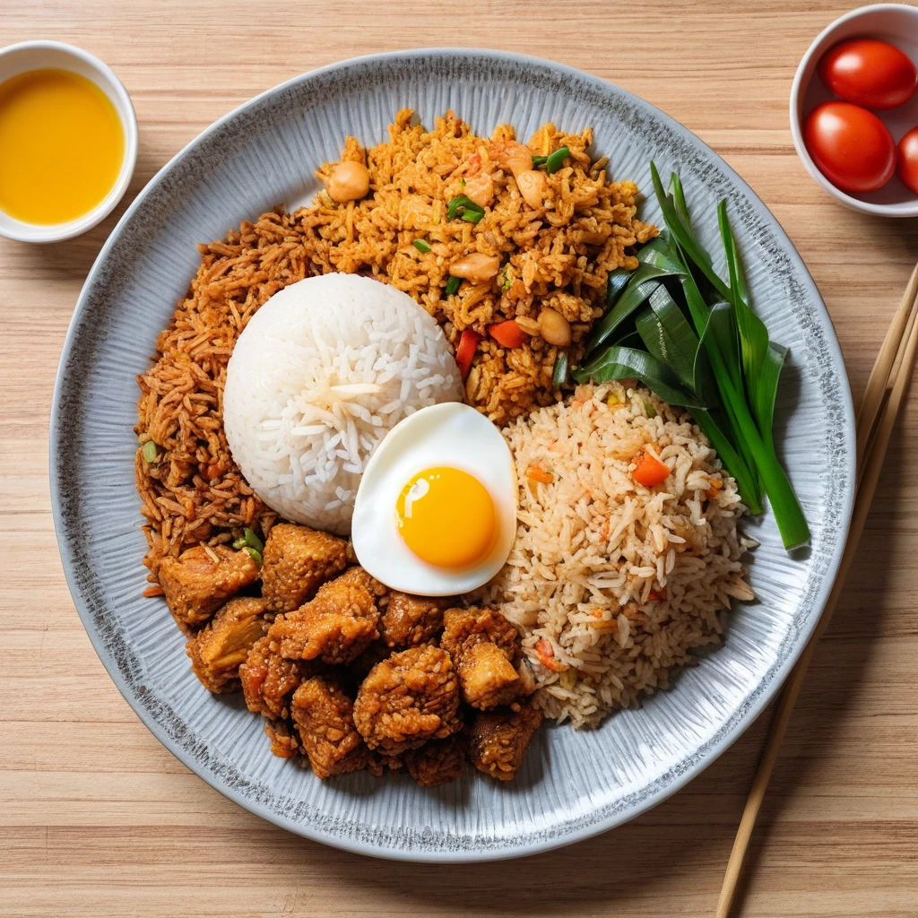 Nasi Goreng Telur dengan Sayuran