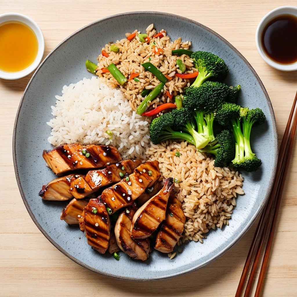 Asian Grilled Chicken Stir-Fry with Brown Rice