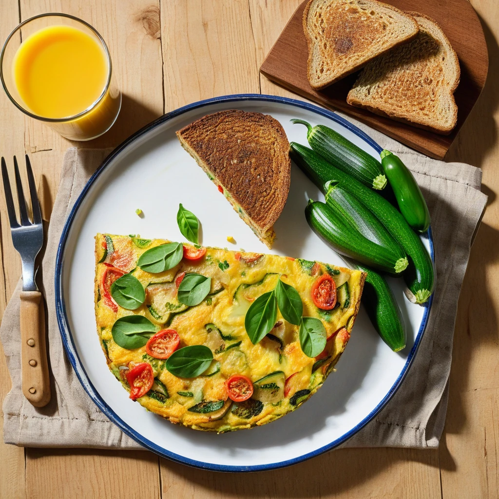 Veggie-Packed Frittata with Whole Grain Toast