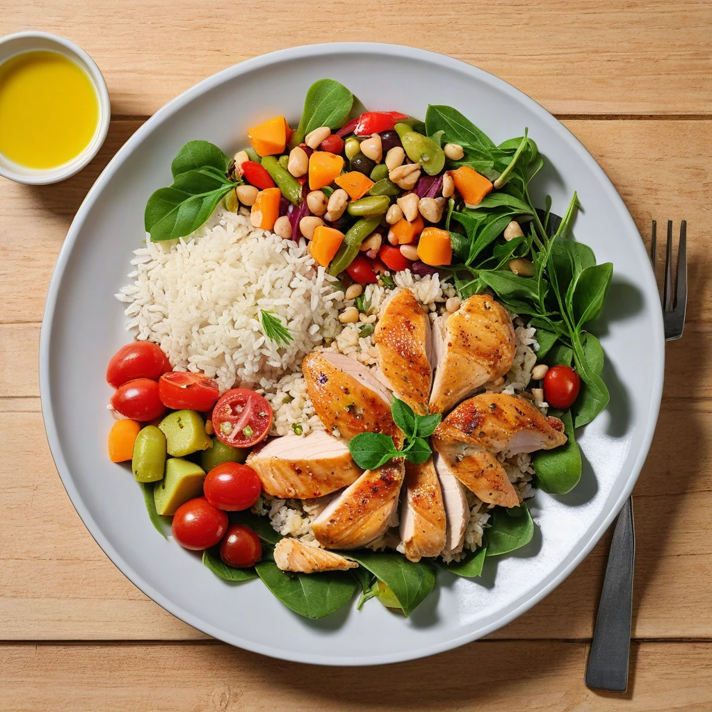 Salade de poulet aux légumes