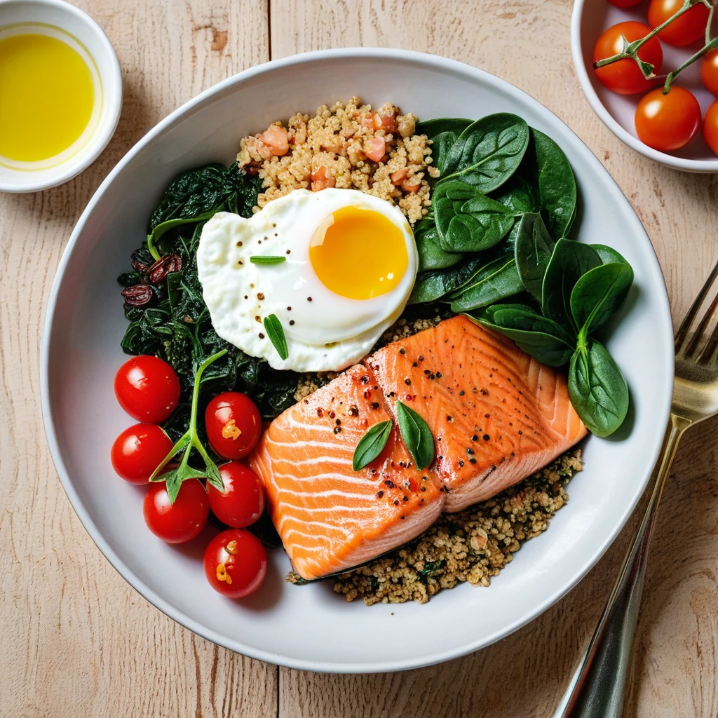 Savory Spinach and Salmon Breakfast Bowl