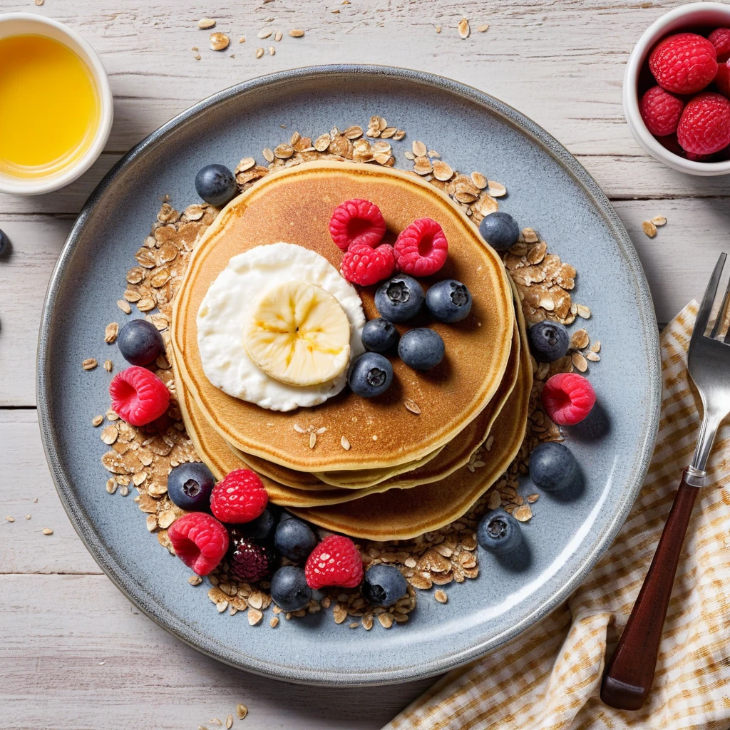 Protein Pancakes with Mixed Berries