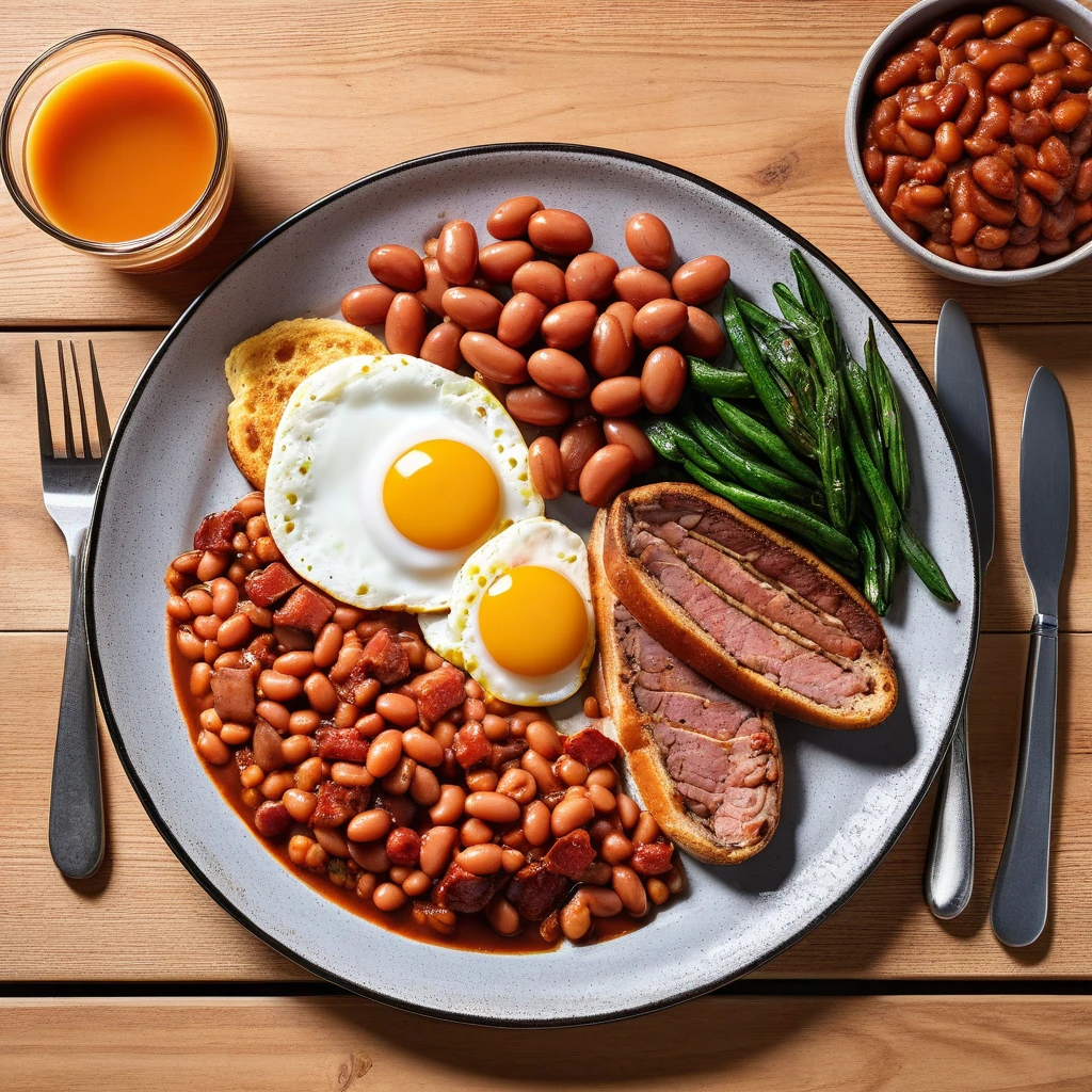 Full English Breakfast with Baked Beans