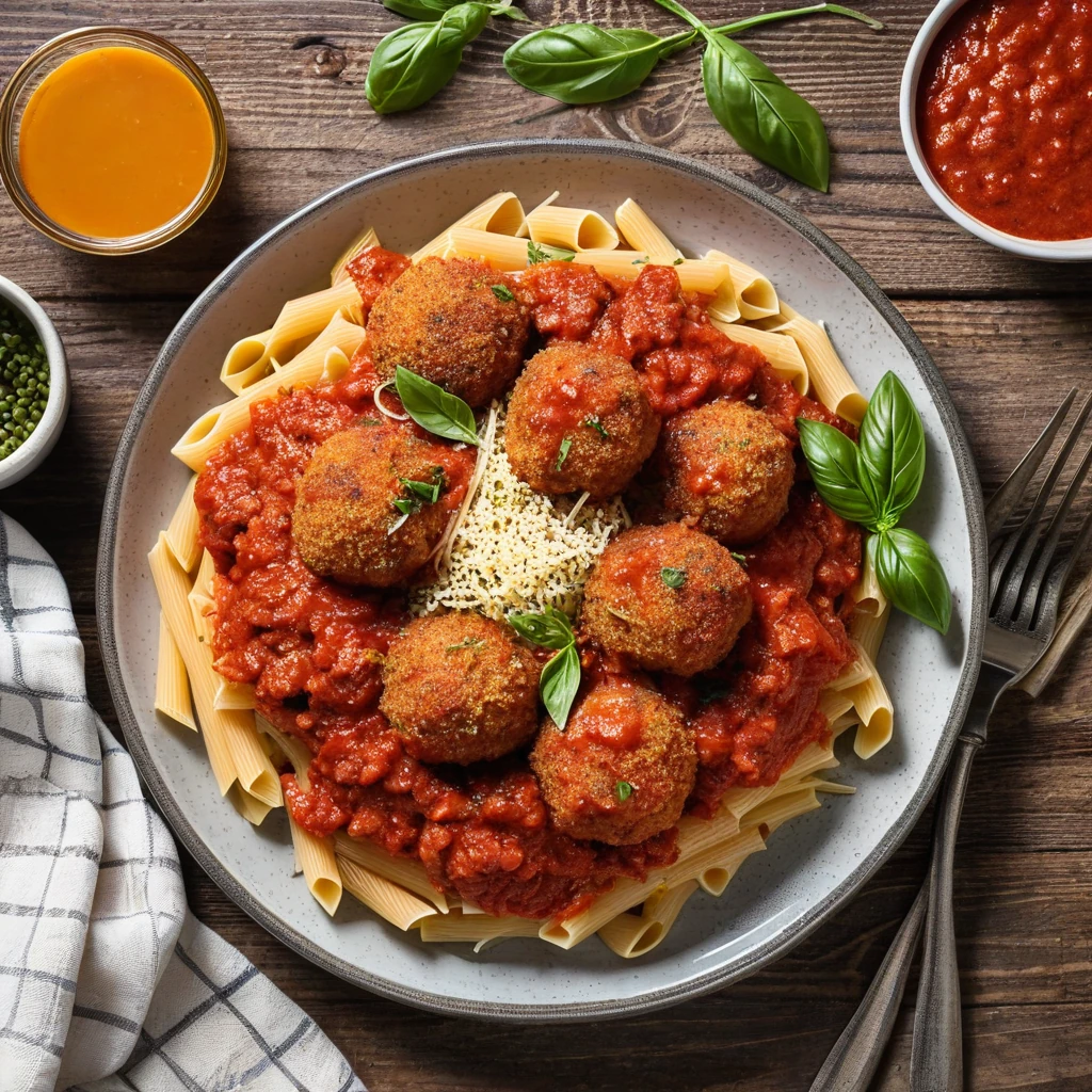 Turkey Meatball Pasta with Marinara