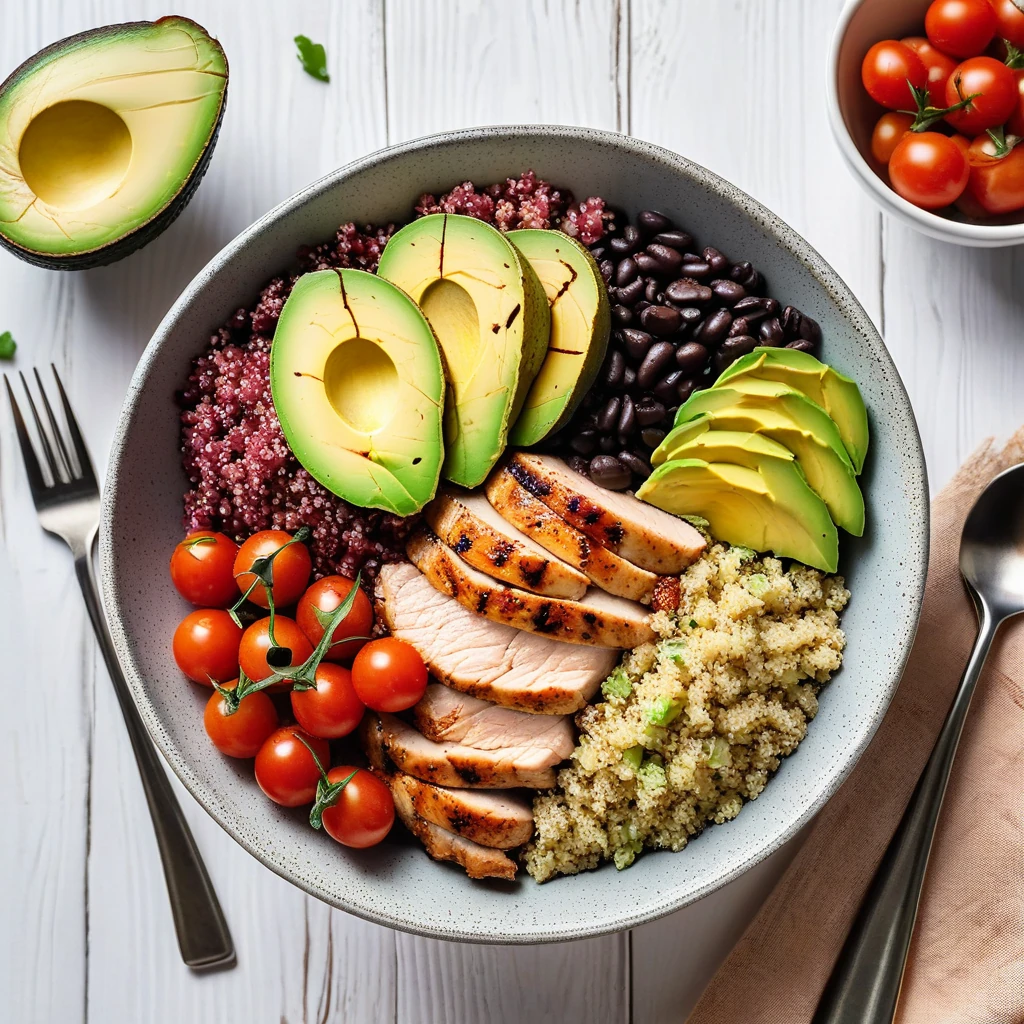 Quinoa Chicken Bowl with Avocado