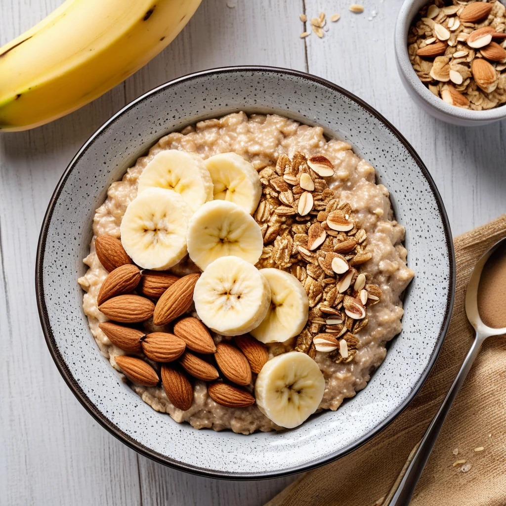 Protein-Packed Oatmeal with Almond Butter and Banana