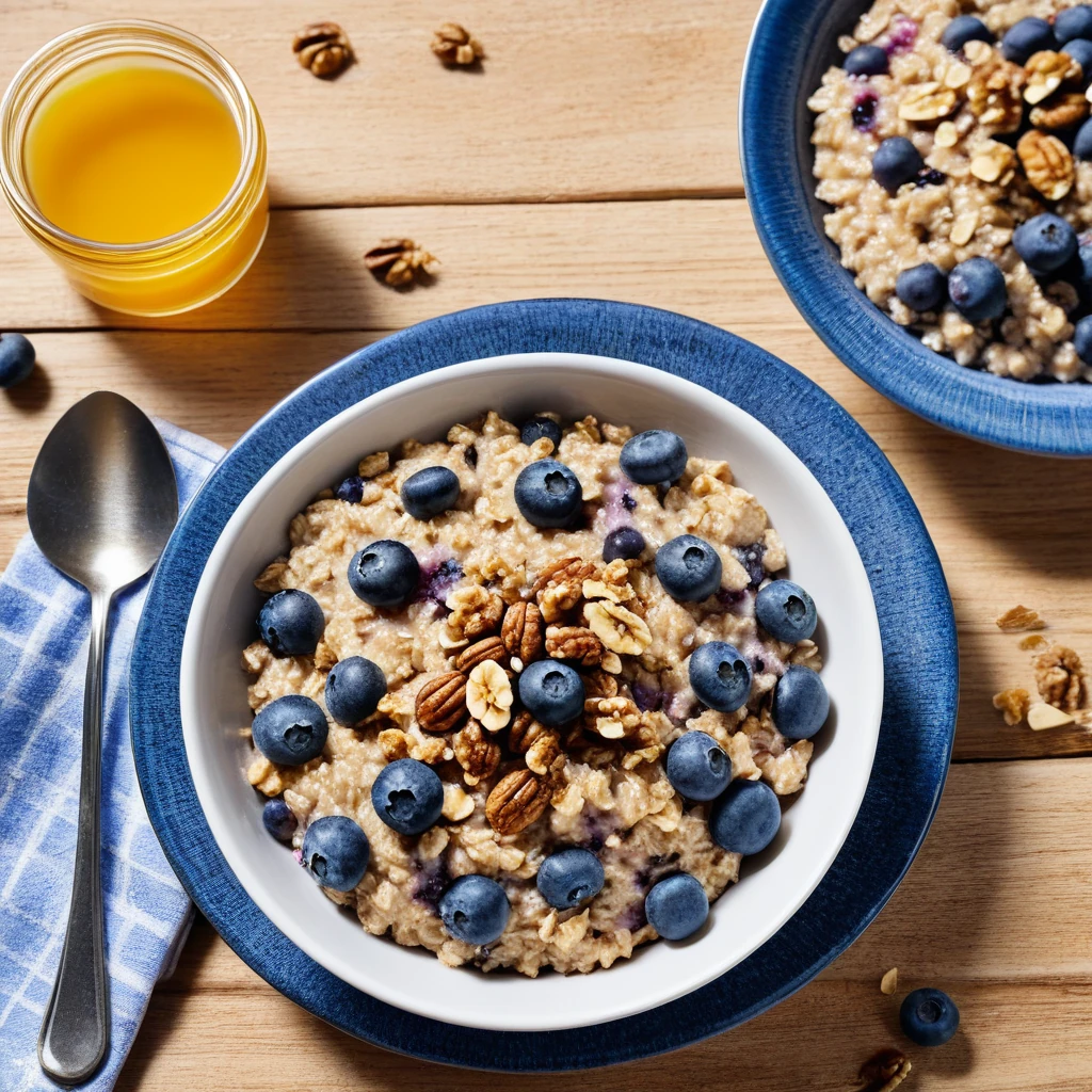 Blueberry and Walnut Oatmeal
