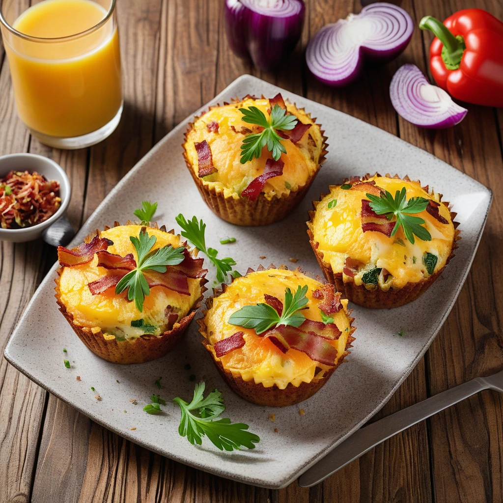 Vegetable and Bacon Egg Muffins