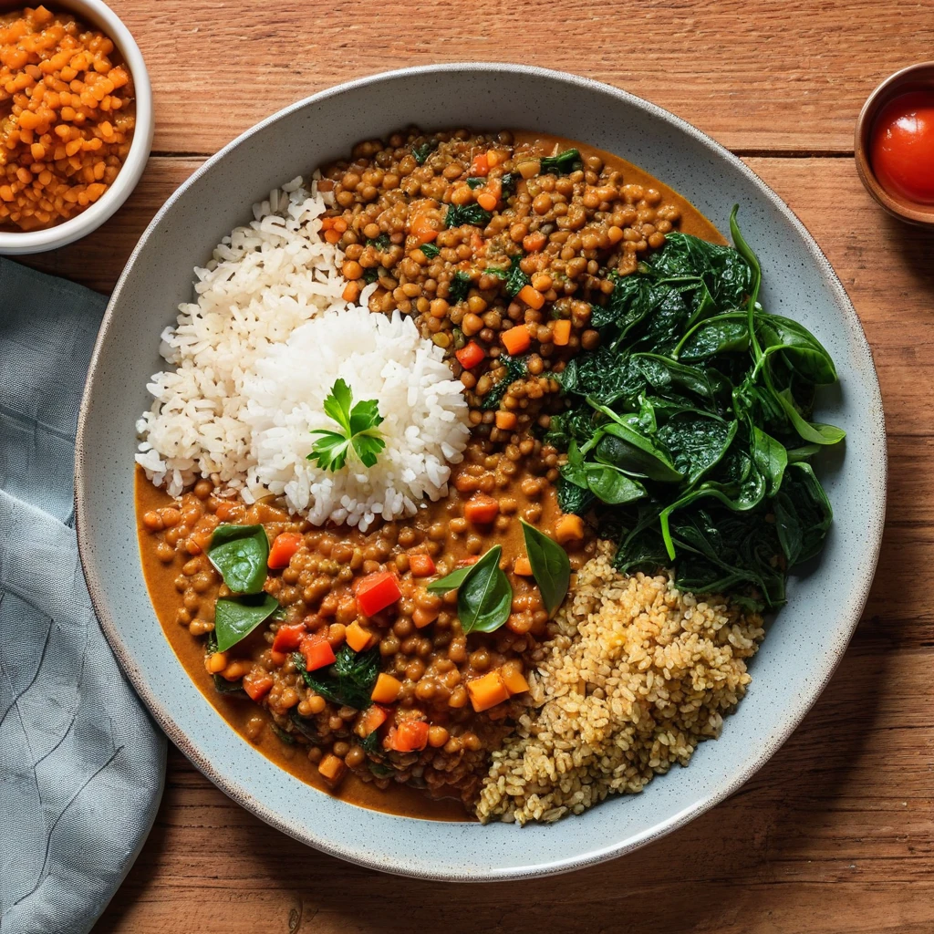 Lentil and Vegetable Curry with Quinoa