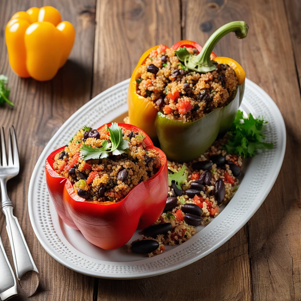 Stuffed Bell Peppers with Quinoa and Turkey