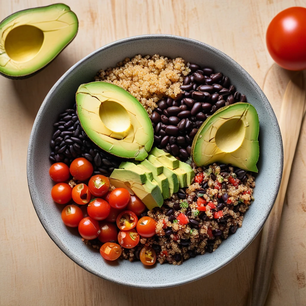Spicy Quinoa & Black Bean Bowl