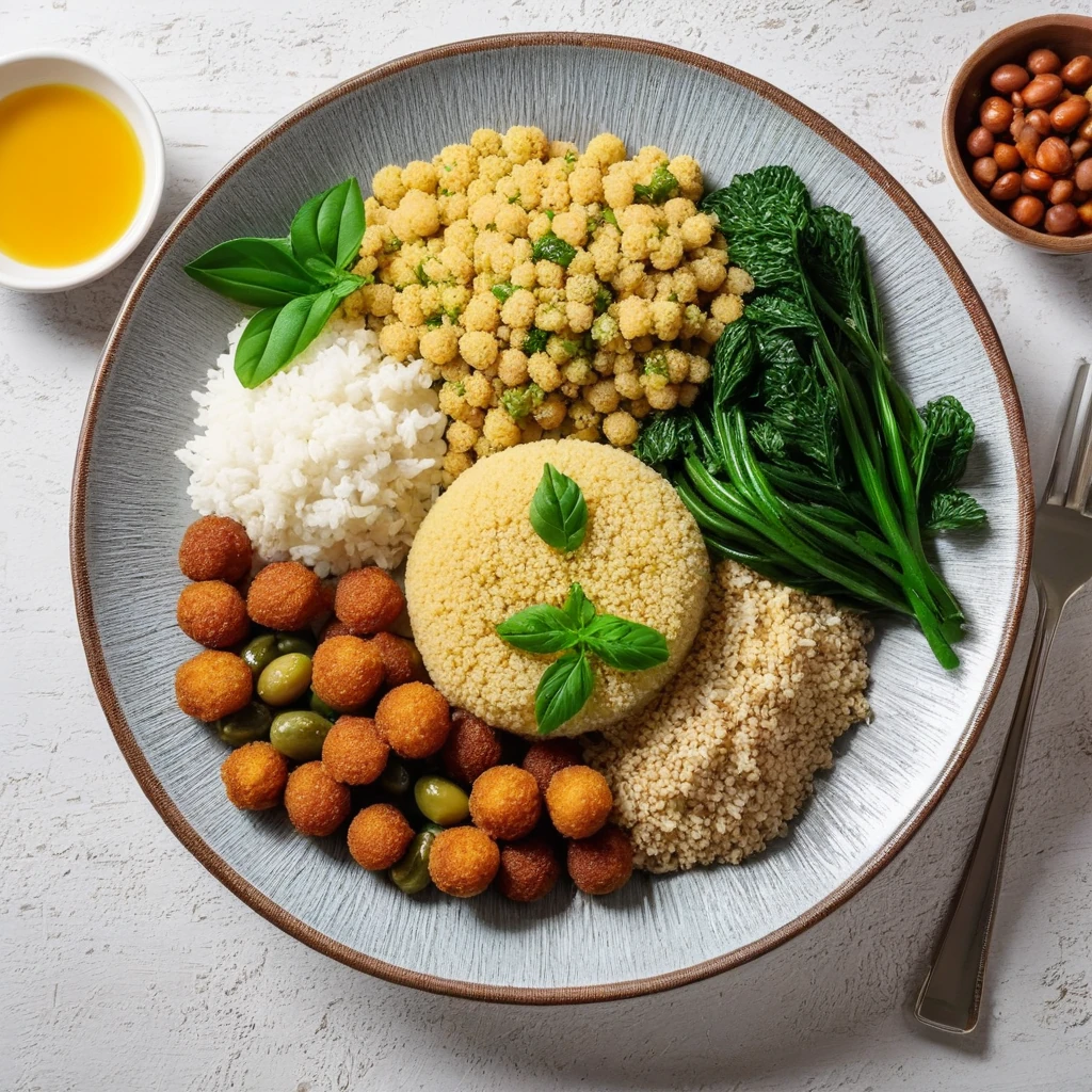Salată de pui cu cuscus și legume proaspete