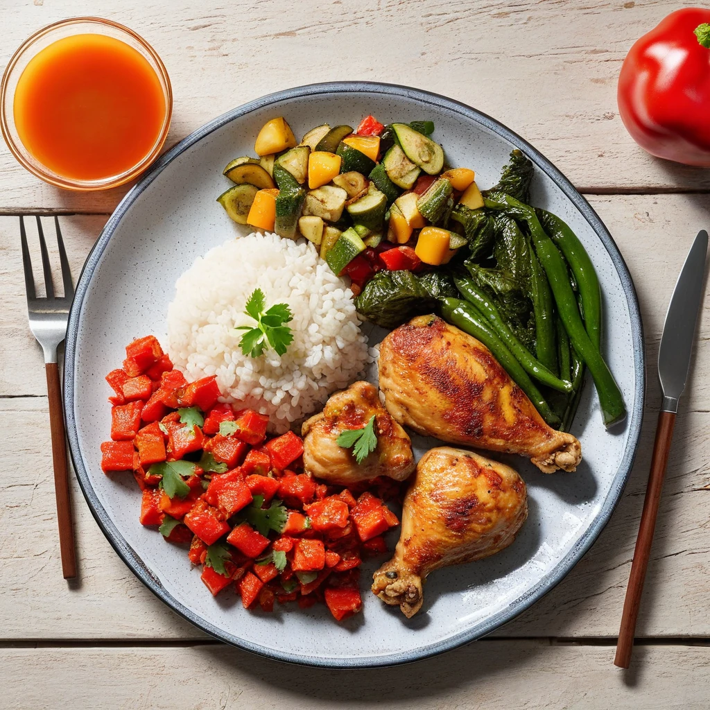 Pechuga de Pollo a la Plancha con Quinua y Verduras Salteadas