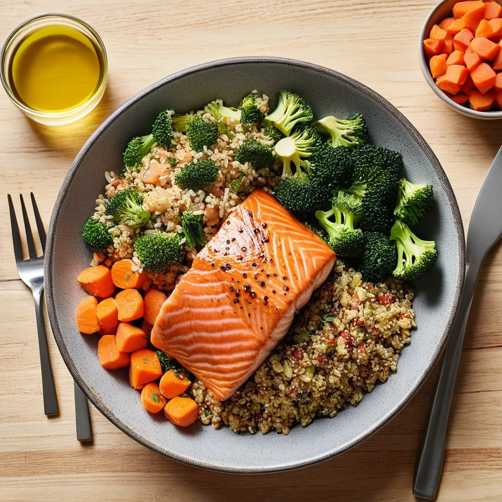 Sustainable Grilled Salmon Quinoa Bowl