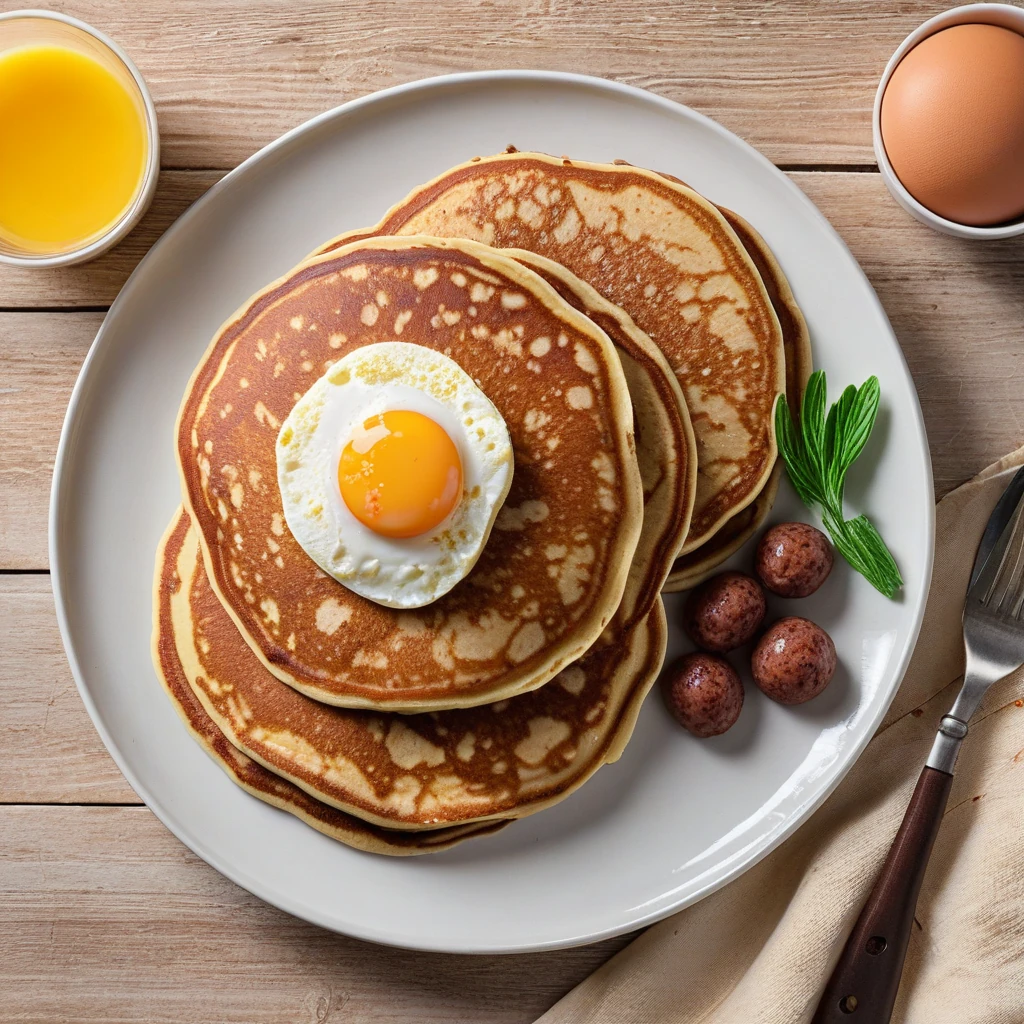 Protein-Packed Pancakes with Turkey Sausage