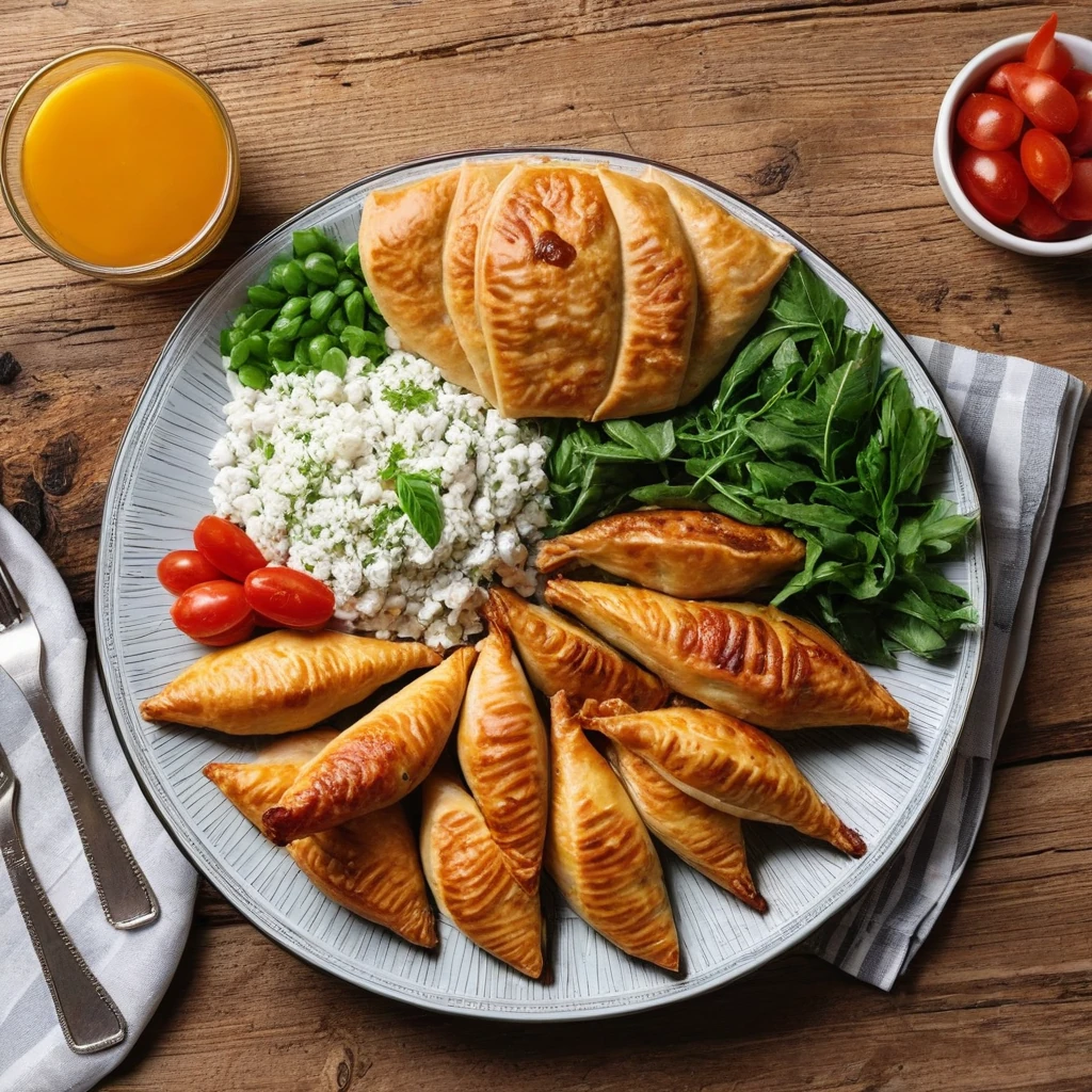 Kıymali Borek ve Salata