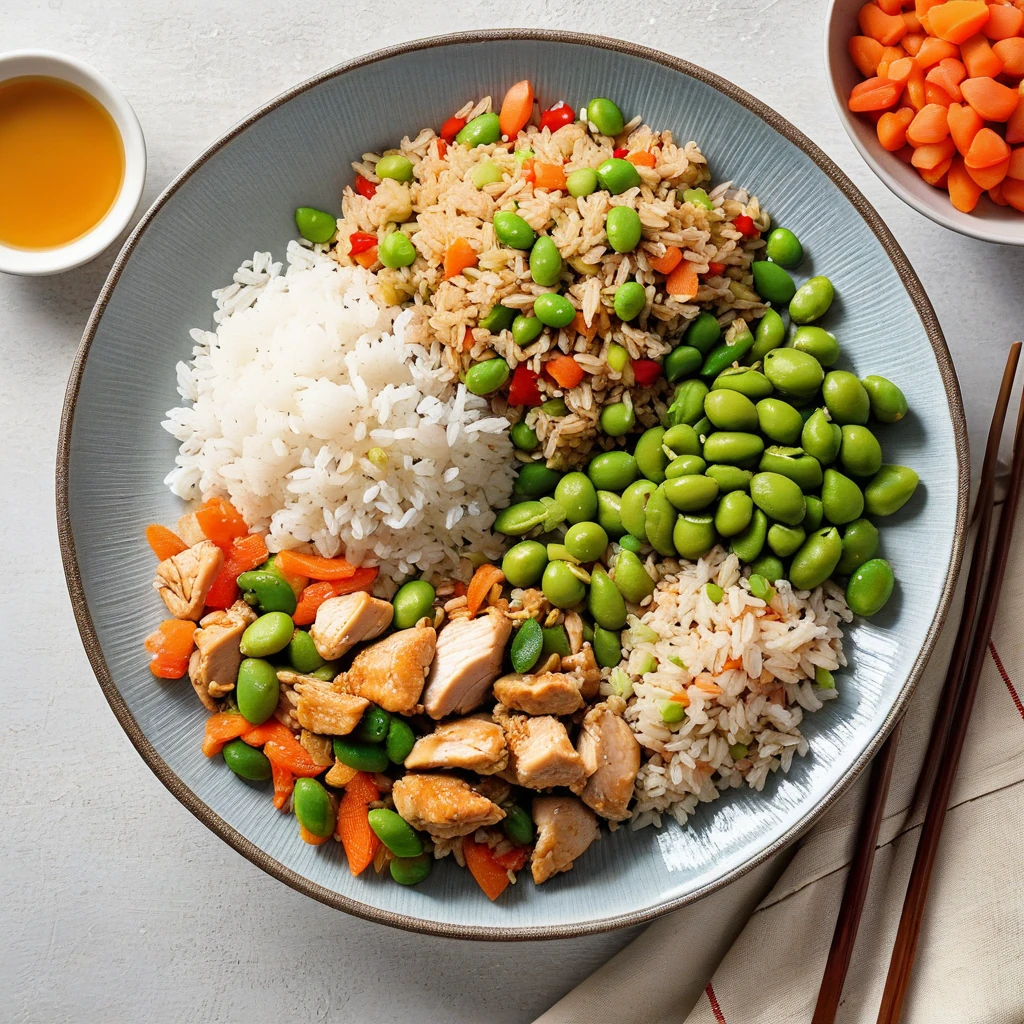 Chicken and Vegetable Fried Rice with Edamame