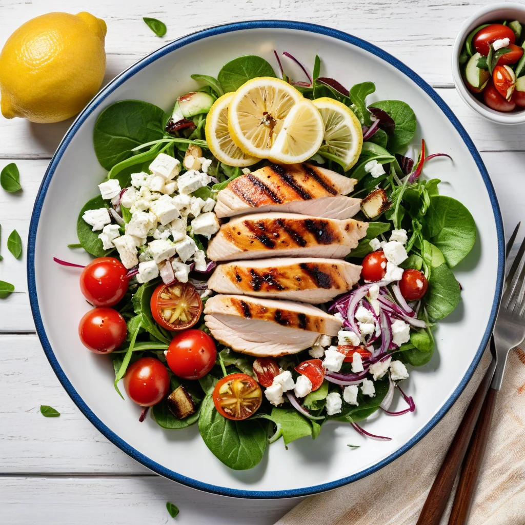 Grilled Lemon Herb Chicken Salad